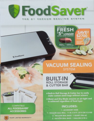 Foodsaver® VS2120 Vacuum Sealing System - Black/Silver Perspective: right