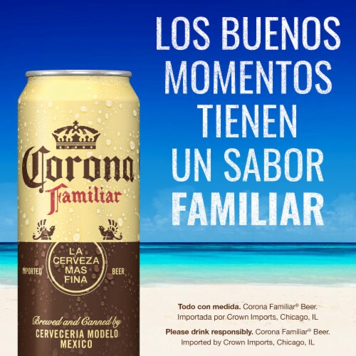 Corona Familiar Mexican Lager Import Beer Perspective: right