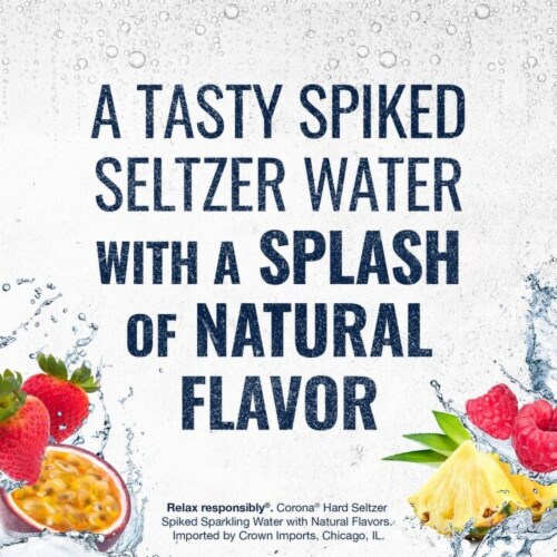 Corona Hard Seltzer Gluten Free Tropical Mix Variety Pack Spiked Sparkling Water Perspective: right