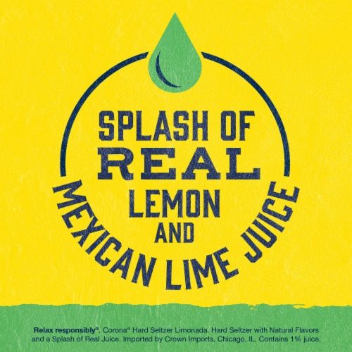 Corona Hard Seltzer Limonada Gluten Free Variety Pack Spiked Sparkling Water Perspective: right