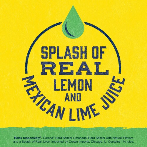 Corona Hard Seltzer Limonada Gluten Free Variety Pack Spiked Sparkling Water Perspective: right