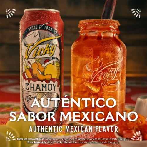Victoria Vicky Chamoy Mexican Flavored Beer Perspective: right