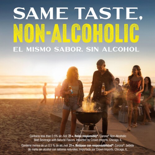 Corona Non-Alcoholic Malt Beverage Mexican Brew Perspective: right