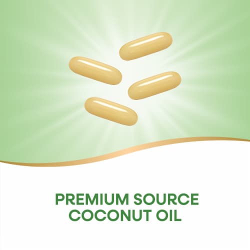 Nature's Way® Pure Extra Virgin Coconut Oil Softgels Perspective: right