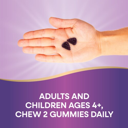 Nature’s Way Sambucus Immune Elderberry With Zinc Vitamins C D3 Gummies Perspective: right