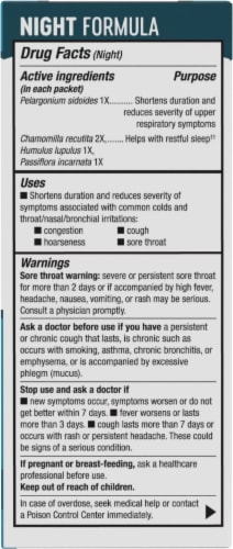 Nature's Way Umcka Cold Care Day & Night Lemon Citrus Flavored Packets Perspective: right