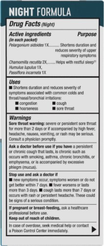 Nature's Way Umcka Cold Care Day & Night Lemon Citrus Flavored Packets Perspective: right