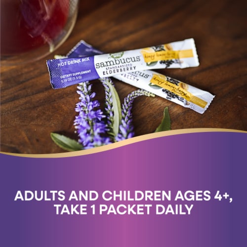 Nature's Way Sambucus Soothing Elderberry Hot Drink Mix Packets Perspective: right