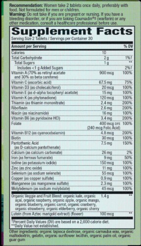 Nature's Way Alive!® Garden Goodness Women's Multivitamin Tablets Perspective: right