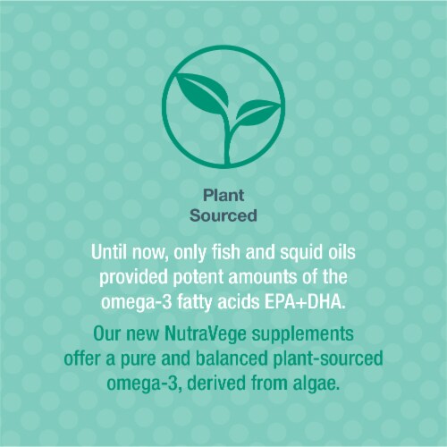 Nutra Vege Strawberry Orange Flavored Omega 3 Plant Oil Supplement 500mg Perspective: right