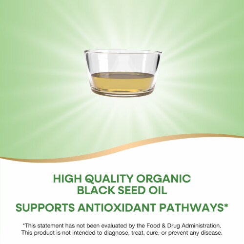 Nature's Way Organic Black Seed Cold Pressed Unrefined Blend Of Omega 6 And Omega 9 Oil Perspective: right