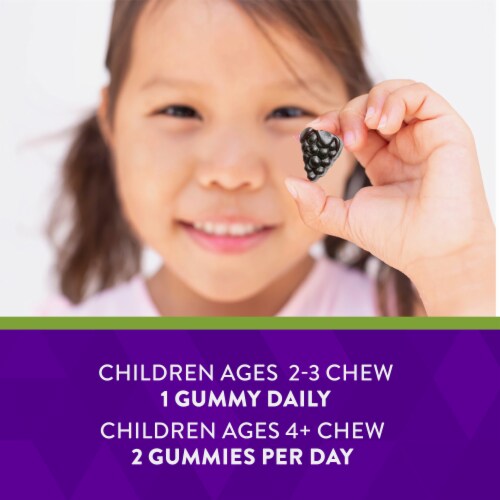 Nature’s Way Sambucus Immune for Kids Elderberry with Vitamin C and Zinc Gummies Perspective: right
