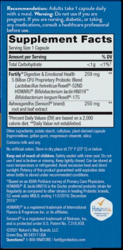 Nature's Way Fortify® Daily Probiotic Targeted Care Mood & Stress Perspective: right