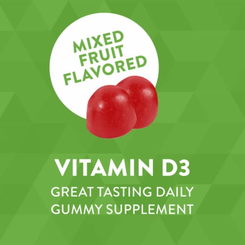 Nature's Way® Mixed Fruit Flavored Vitamin D3 Gummies Perspective: right