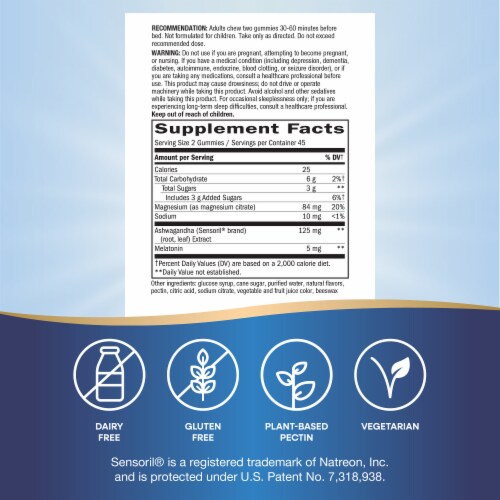 Nature's Way® Sleep Well 3 in 1 Support Gummies with Melatonin and Magnesium Perspective: right