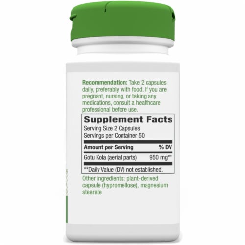 Nature's Way Gotu Kola Capsules 475 mg Perspective: right