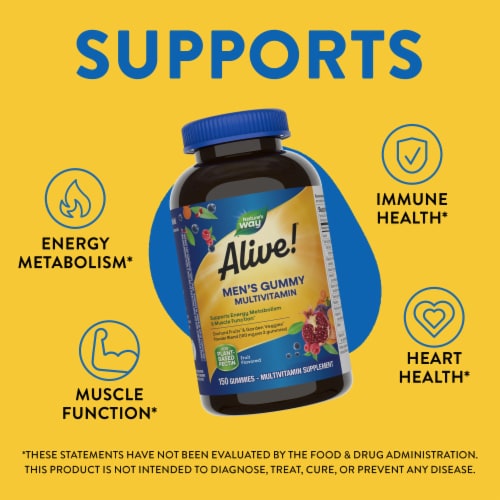 Nature's Way® Alive!® Men's Multivitamin Gummies Value Size 100mg Perspective: right