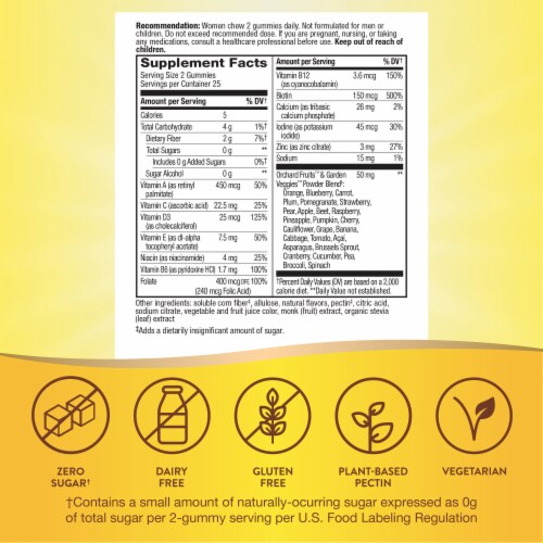 Nature's Way Alive! Zero Sugar Women's Gummy Multivitamins Perspective: right