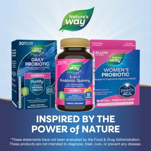 Nature's Way 3-in-1 Probiotic Women's Gummy Perspective: right