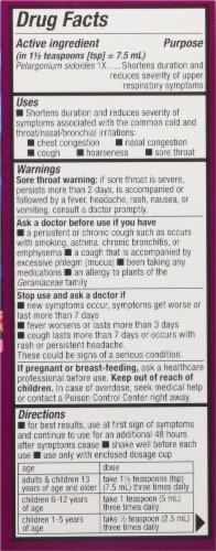 Nature's Way Umcka ColdCare Cherry Flavor Soothing Syrup Perspective: right