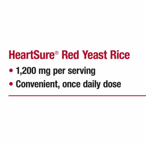Nature's Way® Heartsure Red Yeast Rice Tablets 1200 mg Perspective: right