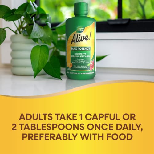 Nature's Way® Alive!® Whole Food Energizer Liquid Multi-Vitamin Perspective: right