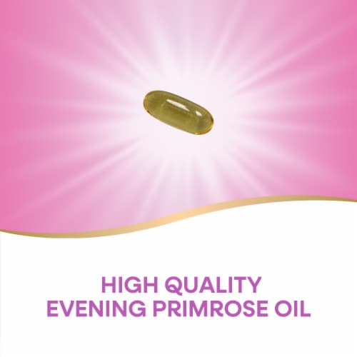 Nature’s Way Evening Primrose Oil Cold Pressed Softgels 120 mg GLA Per Serving Perspective: right