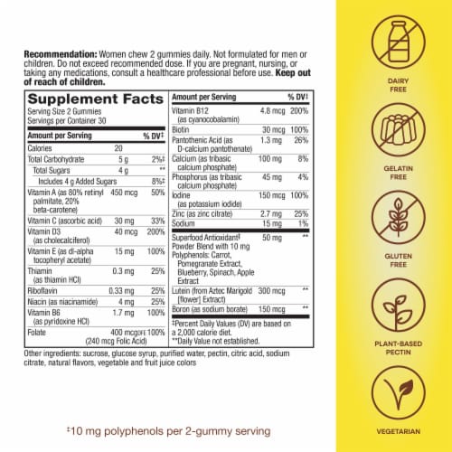 Nature's Way® Alive!® Women’s 50+ Multivitamin Gummies Perspective: right