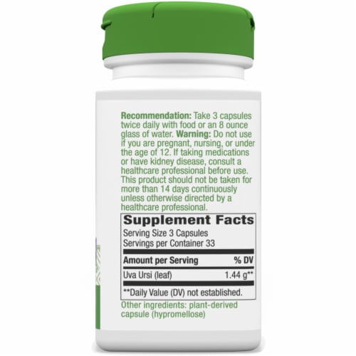 Nature's Way® Uva Ursi Leaves Capsules 480mg Perspective: right