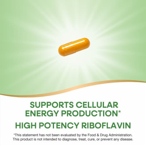 Nature's Way® Riboflavin Vitamin B2 Capsules 100mg Perspective: right