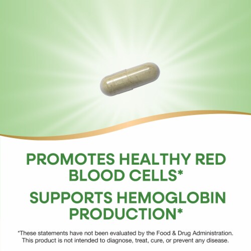 Nature's Way Iron Promotes Healthy Red Blood Cells Capsules 18 mg Per Serving Perspective: right