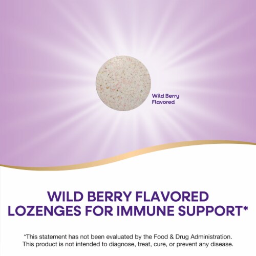 Nature's Way Zinc Vitamin C Echinacea Immune Support Wild Berry Flavored Lozenges Perspective: right