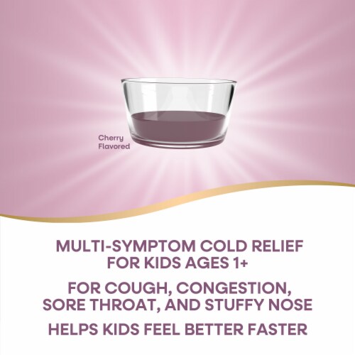 Nature's Way Kids Cold Relief Umcka Shortens Colds Homeopathic Cherry Flavored Syrup Perspective: right