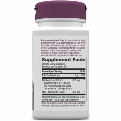 Nature's Way Artichoke Standardized Capsules Perspective: right