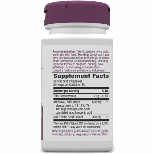Nature's Way Artichoke Standardized Capsules Perspective: right