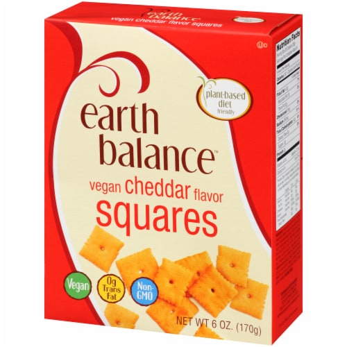 Earth Balance Vegan Cheddar Flavor Squares Perspective: right