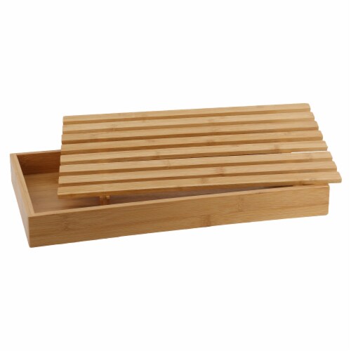 Danesco Bamboo Bread Cutting Board with Crumb Catcher Perspective: right