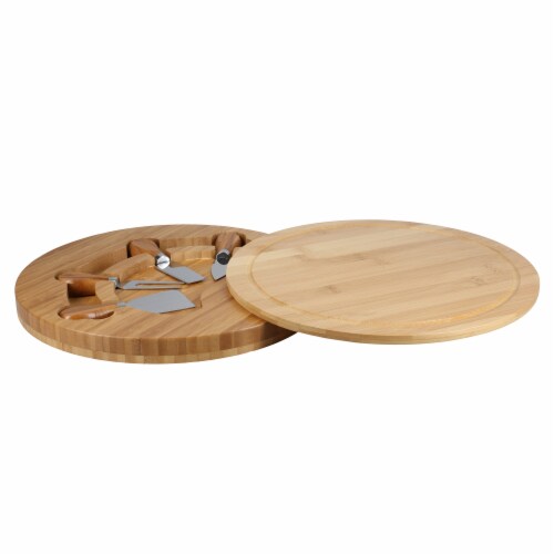 Danesco Bamboo Cheese Board and Knife Set Perspective: right