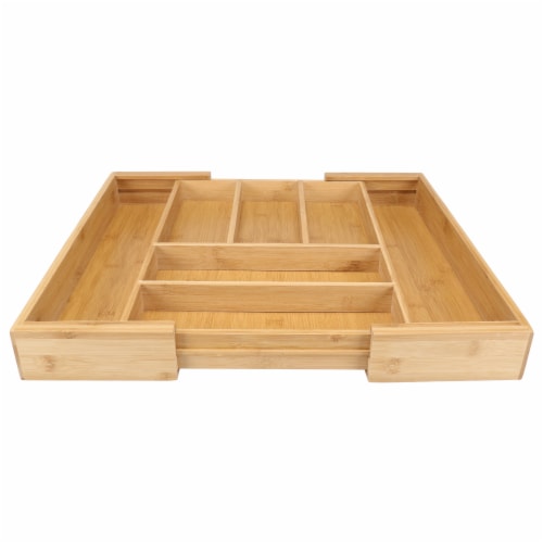 Danesco Eco-friendly Bamboo Expandable Drawer Organizer Perspective: right