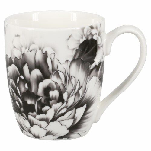 BIA Cordon Bleu® Peony Mug Set - Gray Perspective: right