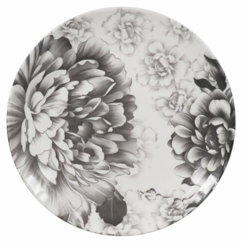 BIA Cordon Bleu Peony Dinner Plate - Gray Perspective: right