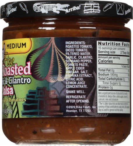 Arriba Medium Roasted Garlic & Cilantro Salsa Perspective: right