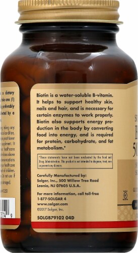 Solgar Biotin 5000 MCG Vegetable Capsules Perspective: right