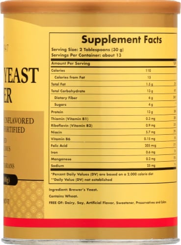 Solgar Brewer's Yeast Powder Perspective: right