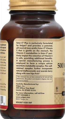 Solgar Ester-C+-500mg Capsules Perspective: right