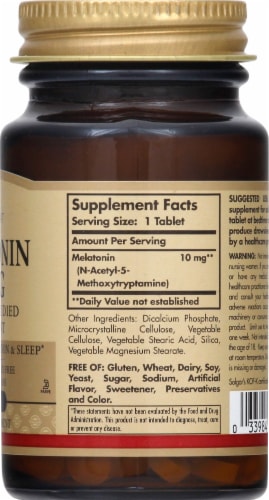 Solgar Melatonin Tablets 10mg Perspective: right