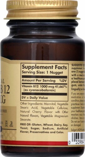 Solgar Vitamin B12 Nuggets 1000mg Perspective: right