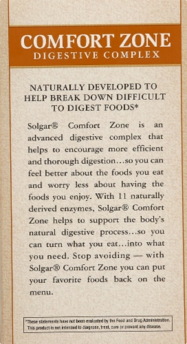 Solgar Comfort Zone Digestive Complex Capsules Perspective: right