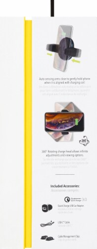 Scosche MagicGrip Sense and Grip Qi-Certified Wireless Adhesive Charging Dash Mount - Black Perspective: right