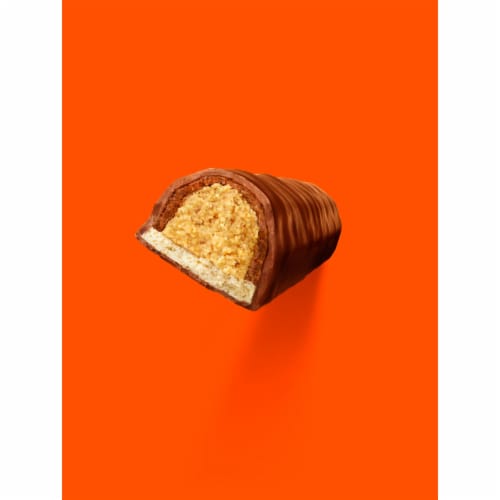 REESE'S FAST BREAK Milk Chocolate Peanut Butter and Nougat Candy Bar Perspective: right